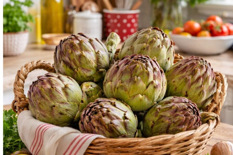 Sicilian Stuffed Artichokes in Tomato Sauce