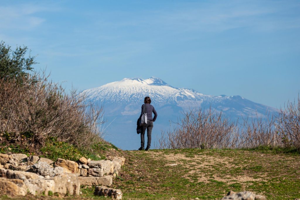 The view of Mount Etna