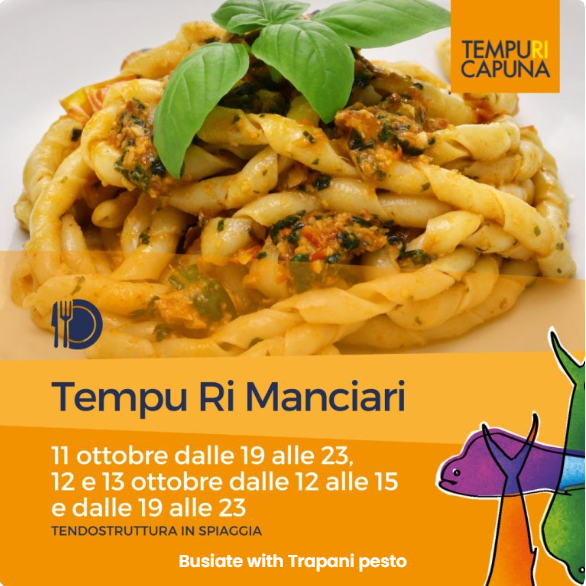 Tempu ri Capuna festival - Busiate with trapani pesto
